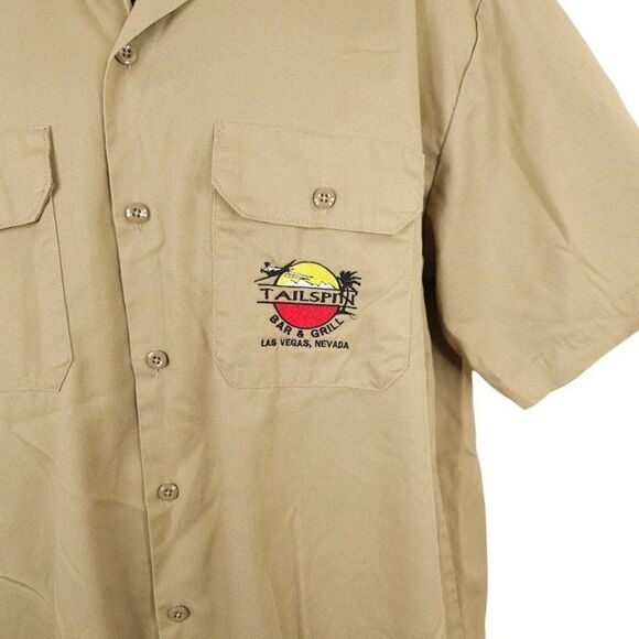 Vintage Tailspin Bar & Grill Shirt Mens Size XL Beige Y2K Dickies Las Vegas - Picture 3 of 6